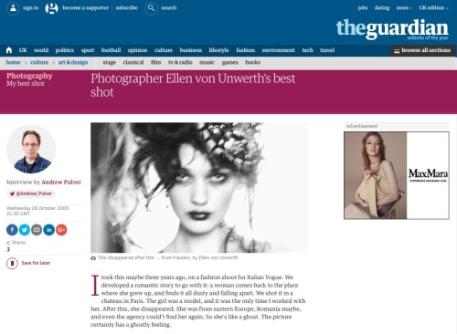 Photographer Ellen von Unwerth's best shot