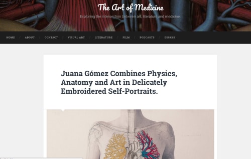Juana Gómez Combines Physics, Anatomy and Art in Delicately Embroidered Self-Portraits.