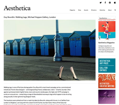 Guy Bourdin: Walking Legs, Michael Hoppen Gallery, London