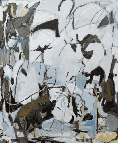 Monique Rollins Forest Bathing I, 2023 Oil on canvas, framed 50h x 42w in.