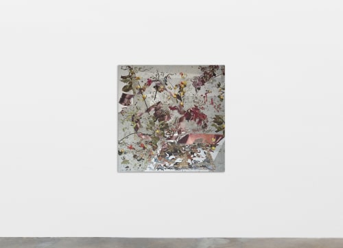 Installation shot from American artist Petra Cortright's solo exhibition titled Rouge Vif D’éTampes shown at Brigade Gallery in Copenhagen, Denmark. Focus on the artwork download_starcraft_games+diablo2+diablo+downloads, 2020. Artwork details: Digital pai