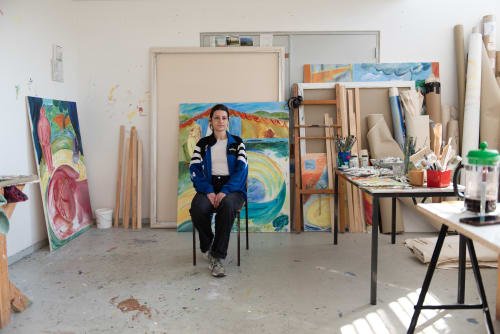 Studio view, Coline Marotta, Brigade Gallery, Photo by Benedikte Kjærulff