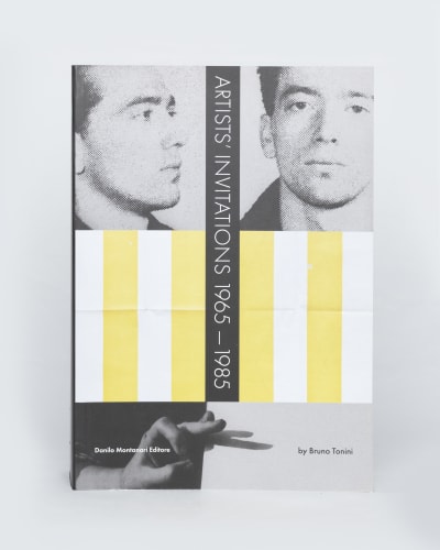 Bruno Tonini, Artists' Invitations 1965-1985, book cover, Brigade Gallery