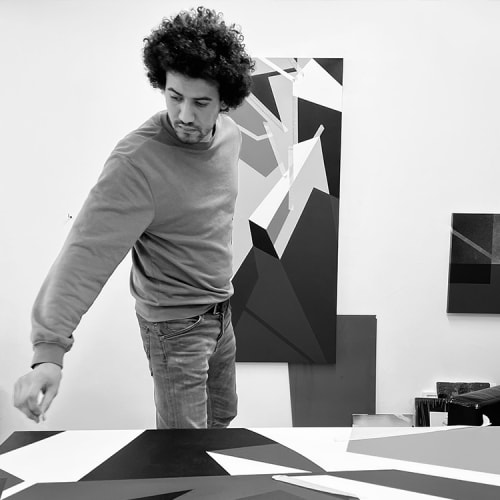 Reda Boudina in his studio