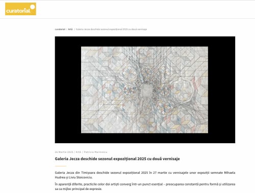 Galeria Jecza deschide sezonul expozițional 2025 cu două vernisaje