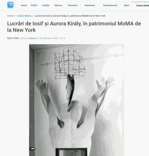 Lucrări de Iosif Király, în patrimoniul MoMA de la New York