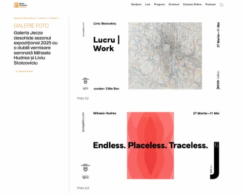 Galeria Jecza deschide sezonul expozițional 2025 cu o dublă vernisare semnată Mihaela Hudrea și Liviu Stoicoviciu