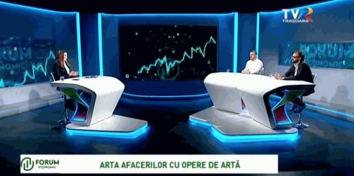 Andrei Jecza (Jecza Gallery) & Andi Popescu (Himera) at TVR Timisoara