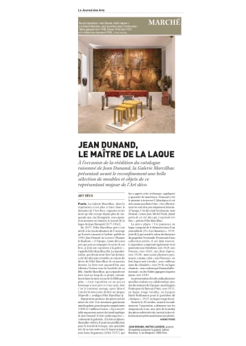 Le Journal des Arts , Exposition Jean Dunand