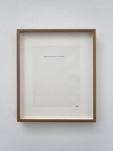 Robert Barry Something Only You Can Realize, 1969 handwriting on paper 28 x 21,7 cm unique work