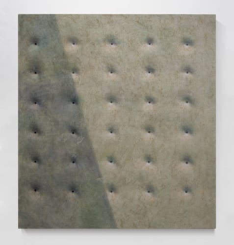 Compound Time, 2025, Oil and sand on canvas, 120 x 110 cm