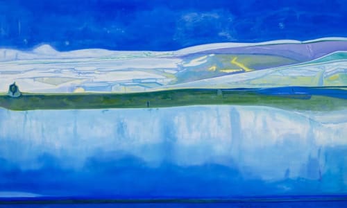 Image d'un détail de la peinture "Grand tableau long n°6" de Stéphane Belzère