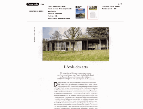 IDEAT, La galerie Nathan Chiche s’installe dans une école de Jean Prouvé