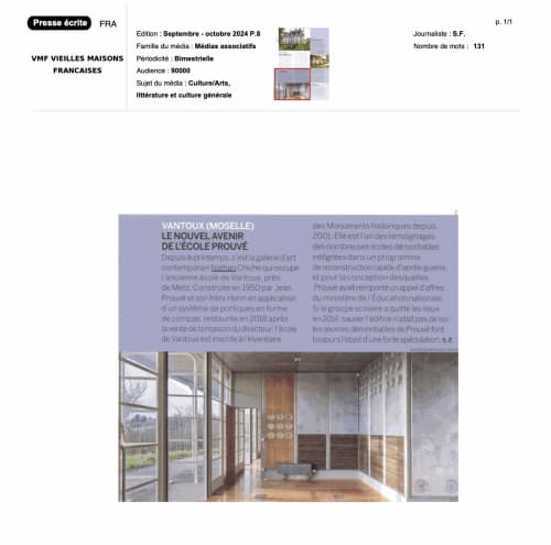 VMF, Le nouvel avenir de l'école Prouvé