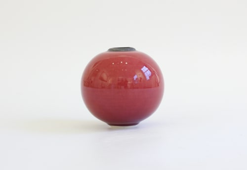 Tricia Thom, 65. Mini moon jar copper red