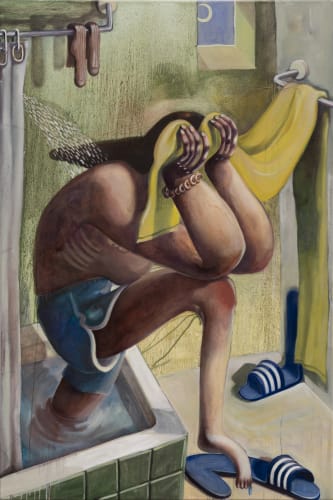 Jeehye Song, 'ADHD' (2023) Acrylic and oil on linen, 150 x 100 cm.