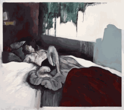 Tamara Al-Samerraei One , 2018, Acrylic on canvas 77 x 67 cm