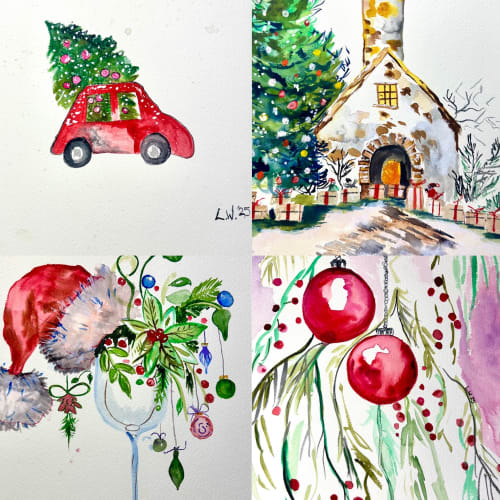 Leah Wood Christmas Card, Pack of 8