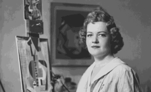 Photo of Suzy Frelinghuysen in her painting studio, © Frelinghuysen Morris House & Studio, Lenox, MA.