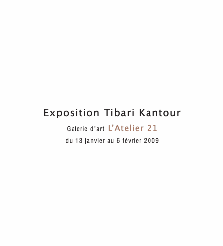 Catalogue, Tibari Kantour