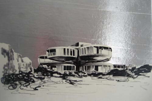 Abandoned Habitat, 2010 Felt-tipped pen with insulation tape