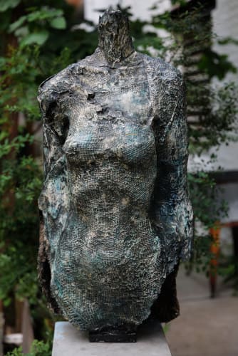 Zura “Helene” Life Size Female Torso, 2025 Plaster Available in bronze H. 48 x W. 18 x D. 11 in.