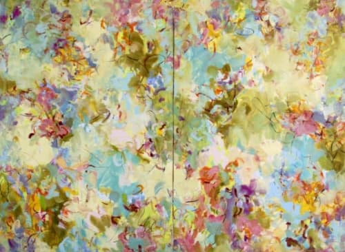 Carly Allen-Martin, Ode To Grace I & II (diptych), oil, pastel, and charcoal on paper, 57.5"x42" (framed)