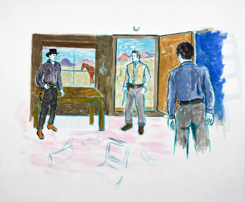 Pink Cabin, 2018, Linda Blackburn, Acrylic on canvas, 50 x 60"