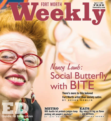 Nancy Lamb on the cover of Fort Worth Weekly