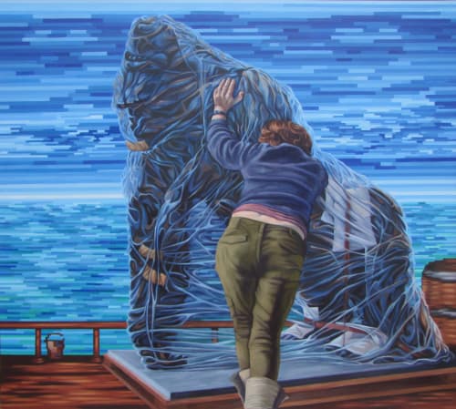 Devon Nowlin, Gorillas in the Midst, Oil on Canvas, 2012