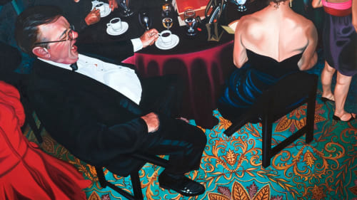 Nancy Lamb, Caffeine Malfunction, Oil on Canvas