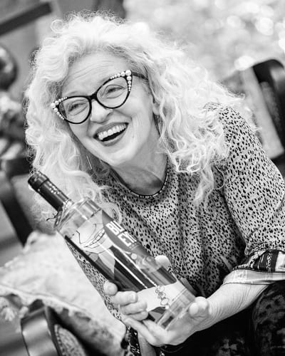 Nancy Lamb's art is on a bottle of vodka. Courtesy BlackEyed Distilling Co.