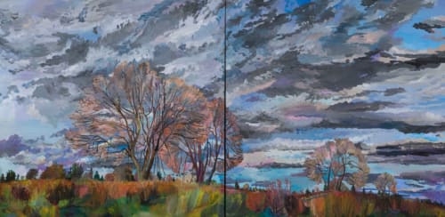 Avondale Farm Preserve Winter 2007, oil on linen, 72 x 144 inches