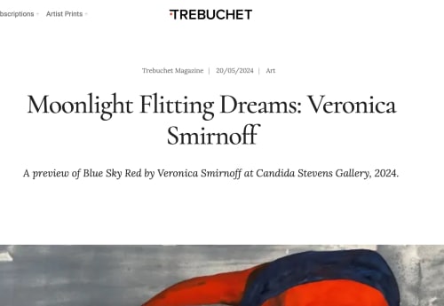 Moonlight Flitting Dreams: Veronica Smirnoff, A preview of Blue Sky Red by Veronica Smirnoff at Candida Stevens Gallery, 2024