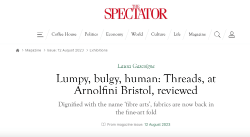 To Boldly Sew: Textile Art by Alice Kettle 99 Bishopsgate and 30 Fenchurch Street, until 29 September