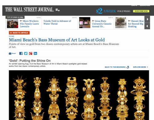 Miami Beach's Bass Museum of Art Looks at Gold