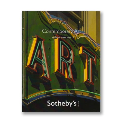 Contemporary Art New York, 2 April 2008, Sothebys, $80.00, auction catalog, 2008