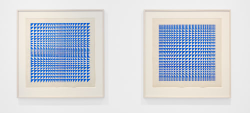 Installation view: LHS - Luiz Sacilotto, Study, 1979, RHS - Luiz Sacilotto, Study, 1979