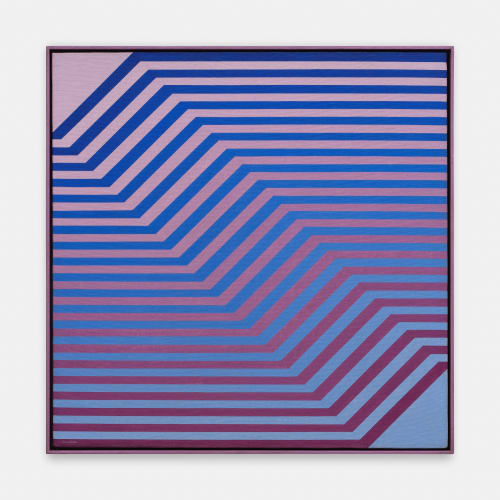 Luiz Sacilotto, Concretion 8585, 1985, Vinyl tempera on canvas, 50 x 50 cm (19 3/4 x 19 3/4 in)