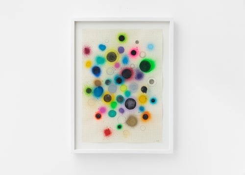 David Batchelor, Untitled Drawing, 2006, Framed Spray Paint and Watercolour on Squared Paper, 49.5 x 37.5 cm (framed) (19 1/2 x 14 3/4 in)
