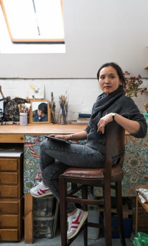 Elaine Woo MacGregor in her studio