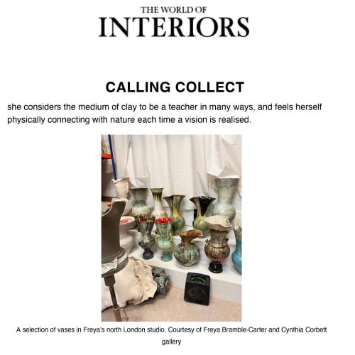 World of Interiors feature on Freya Bramble-Carter