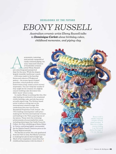 Heirlooms of the Future: Ebony Russell’s Sculptural Ceramics in Homes & Antiques