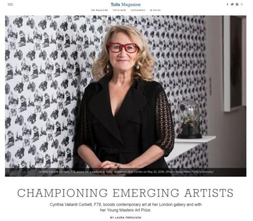 Cynthia Valianti Corbett Championing Emerging Artists in Tufts Magazine