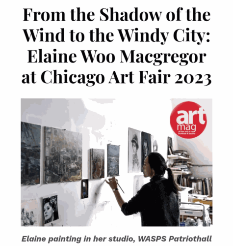 FROM THE SHADOW OF THE WIND TO THE WINDY CITY: ELAINE WOO MACGREGOR AT CHICAGO ART FAIR 2023 | ARTMAG...