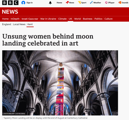 Margo Selby’s Moon Landing Featured by BBC News — Celebrating the Unsung Women Behind NASA’s Historic Mission