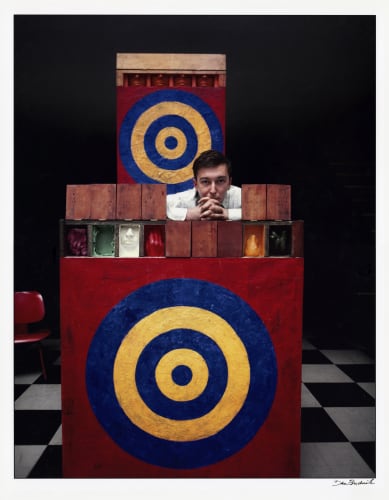 Dan Budnik, Jasper Johns at the Ernst Haas Studio with Target with Plaster Casts and Target with Four Faces, East...