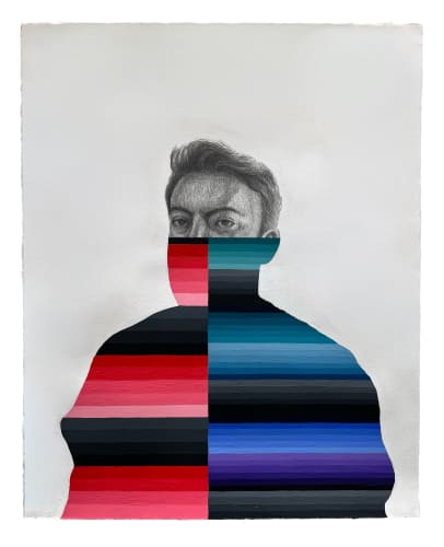 Alejandro Macias, Self-Portrait (Serape), 2025