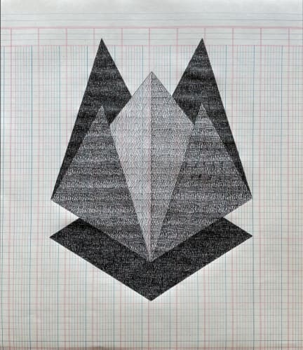 Albert Chamillard Atypical Hyena, 2022 ink on paper frame size: 24" x 20" image size: 14" x 12" signed