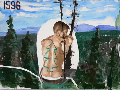 Back There (#1596), 2018, Oil on gessoed paper, 22 x 30 inches; Courtesy of ClampArt, New York City © Jack Balas